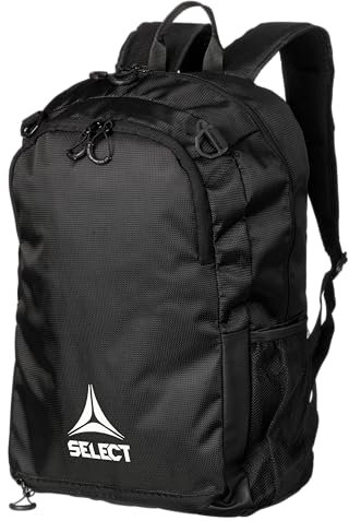 SELECT Milano Fußballrucksack mit Netztasche für Ball, Schwarz/Weiß