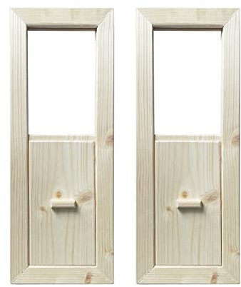 iDMRURvm 2X Sauna Lüftungsschieber Lüftungsklappe Abluftschieber Saunabelüftung Entlüftungsblende Leicht Installation mit Schieber Holz