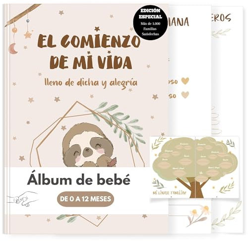 Album Bebe neonato per incollare foto e scrivere del primo anno - Regalo originale ricordi di bambino e bambina [80 pagine formato A4] Diario mamme per la prima volta Babyshower nascite, libro di