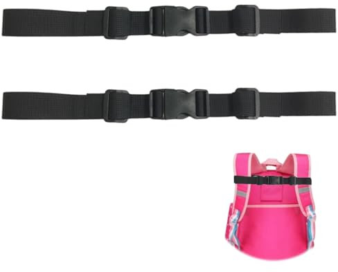 2 Stk Verstellbarer Brustgurt Rucksack,Brustgurt Rucksack Kinder,Nylon Brustgurt mit Schnalle,Rucksackgurt Wandern Allzweck Gurt Schnellverschluss Zubehör Schnallen für Schulrucksack Außerhalb (B)