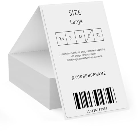 FINDAT Etichette Termiche Pieghevoli Bianco 76 x 127 mm Vinile Autoadesivo Impermeabile Stampato Etichette Rettangolari per Ufficio Design Codice a Barre Spedizione 300 Pezzi