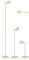 Northpoint LED Akku Stehlampe 3-in-1 Leselampe Dimmbar Flexibel als Steh- Tisch- & Wandleuchte Warmweißes Licht (3000K) Innen & Außen Höhenverstellbar bis 120 cm (beige)