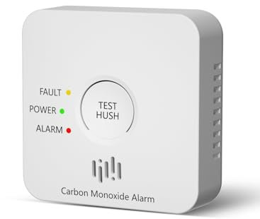 Kohlenmonoxid-Melder mit 10 Jahren Lebensdauer | AA-Batteriebetrieb | Wandmontage & Standortflexibel | Für Haus/Büro/Wohnmobil