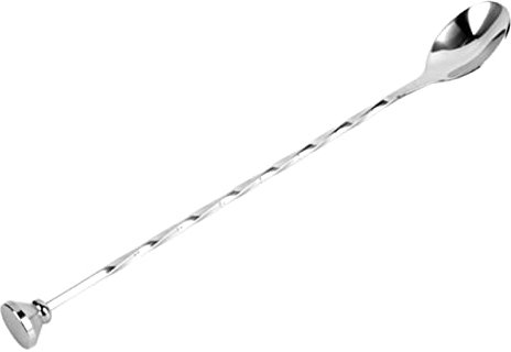 VINTORKY Cuillère à Cocktail en Acier Inoxydable 28 Cm, Agitateur à Mélange Long Manche, Cuillère à Mélanger Domestique pour Bar Et Boissons Froides, Accessoire Professionnel pour Bartenders