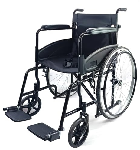 Folding Wheelchair for Adults Lightweight and Portable Self Propelled Transit Mobility Aid Travelling Compact Strong