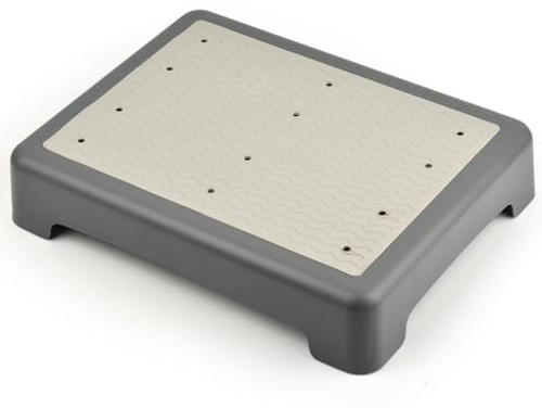 BOPEUY Gradino Antiscivolo, Plastica Antiscivolo Sgabello Basso, Sgabello Basso Portatile, Sgabelli a un Gradino per Adulti e Anziani, per Vasca da Bagno, Auto, Esterno, Capacità 220 Kg | Grigio