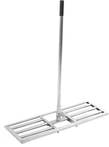 Srliya Rastrillo Nivelador de Césped, Largo Telescópico de Acero Inoxidable para Nivelador de Césped de Jardín, Material Que Ahorra Mano de Obra, Herramienta de Nivelación de para Cualquier Tipo de