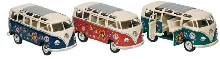 VW Bulli Bus rot Hippi 1:24 Volkswagen Microbus Modellauto 12176