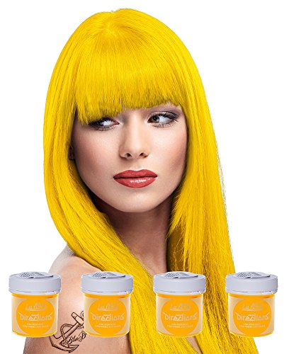 4 x La Riche Directions Semi-Permanent Hair Color 88ml Tubs - BRIGHT DAFFODIL