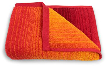 Dyckhoff Handtuchserie Colori aus Bio-Baumwolle mit praktischem Kordelaufhänger 545.665, Handtuch 50 x 100 cm, rot