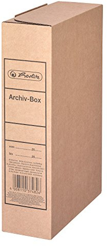 5 Archivboxen / A4 / aus stabiler Wellpappe