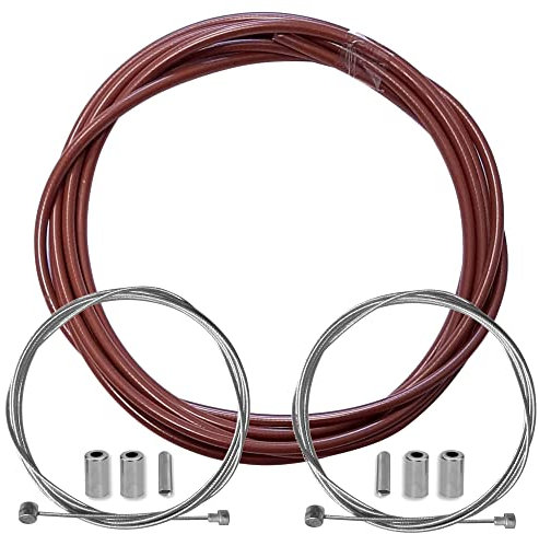 FAHRRAD BRAUN BREMSZUGHÜLLE 5MM BOWDENZUG BREMSZUG VORNE HINTEN STAHL HÜLLEN TEFLON MTB RENNRAD