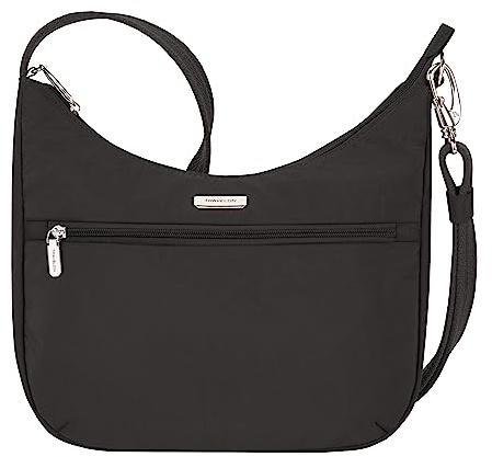 Travelon Unisex Essentials Crossbody, Hobo, Svart, En storlek, Travelon - Stöldskydd Essentials East/West hobo-väska