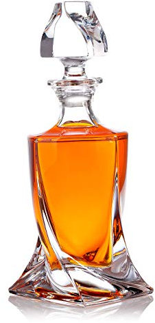 polar-effek Whiskyflasche Karaffe Whiskey Dekanter mit Glass Verschluss 800ml für Rum, Scotch, Cognac - Geschenk-Idee für Männer- mit Geschenkbox