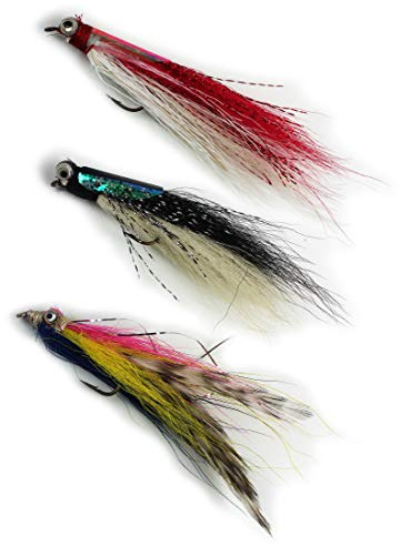 Storfisk fishing & more 3-TLG. Streamer Set zum Fliegenfischen für große Forellen und Raubfische, 10 cm lang, Farbe :Set 1