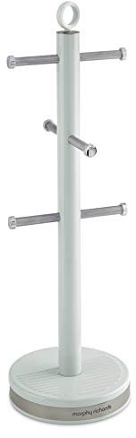 Morphy Richards 976011 Dune 6 Mug Tree, Cup Holder, Stainless Steel Construction with Anti Slip Weighted Base, Sage Green, 1