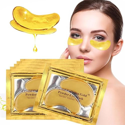 6 Paare 12 Stück Augenpads,Eye Patches,Eye Pads,Augen Pads,Augenpads Gegen Augenringe,Augenpads Gegen Falten,für Augenpflege,Anti-Falten,Augenringe entfernen,Gold