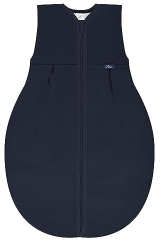 Alvi 4-Season Mull-Schlafsack 4-Jahreszeiten Schlafsack Babyschlafsack Kinderschlafsack ohne Ärmel (70 cm, Poseidon)