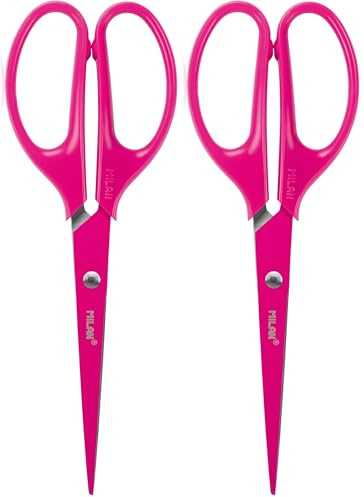 Blíster tijeras de oficina ACID rosa 17 cm (Paquete de 2)