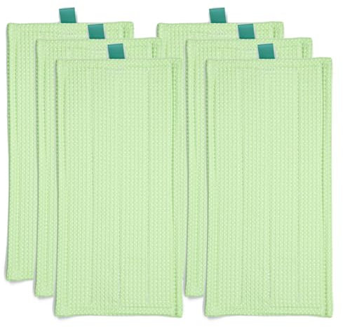 Set mit 6 Mikrofasertüchern MF600 kompatibel mit Kobold Aspira Puli Lava Grün SP600 SP600S