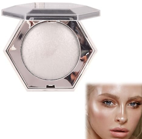 Face Highlighter Palette, Professional Makeup Highlighter, Highlighting Powder, Highlighter Puder Palette, Body Highlighter, Glow Highlighter Pearl White, Diamond Shimmer Highlighter für Face Body