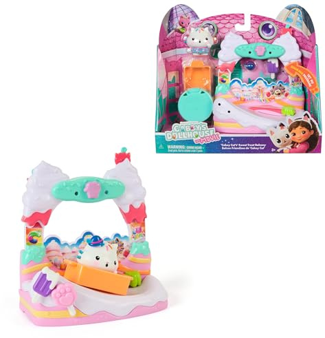 Gabby's Dollhouse The Movie Cakey Cat's Sweet Treat Balcony Playset | Movie Balcony Playset, Cakey Cat Figure, Wobbly Cherries, Hidden Reveal, Kids Toys for Girls & Boys Ages 3+