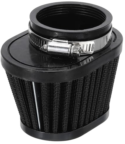 PATIKIL Filtro De Aire Universal Para Motocicleta 51mm Filtro De Aire De Cabeza De Champiñón Filtro De Aire Ovalado Con Abrazadera Para Motocross Mini Moto Ciclomotor Scooter ATV Negro