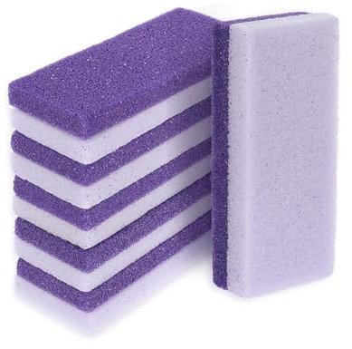 Ptwola 6 pietre pomice per piedi e scrubber professionale per pedicure, lima esfoliante per piedi e talloni, rimozione calli e pelle morta