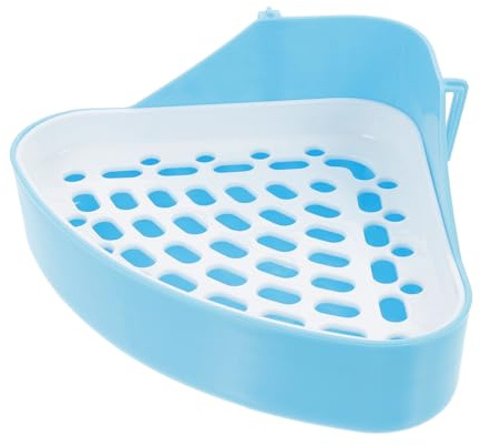 CORHAD Pet Toilet Plastic Small Animal Litter Tray Box Rabbit Toilet Training Corner Litter Tray for Rabbits Guinea Pigs Chinchillas