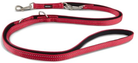 Wolters | Führleine Soft & Safe reflektierend cayenne/schwarz | L 200 x B 2 cm