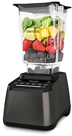 BlendTec Designer frullatore ad alte prestazioni 725/Blender, 2.66 L, 1800 W, Grigio scuro metallizzato