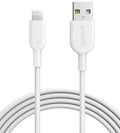 Anker iPhone Ladekabel Powerline II iPhone Kabel 1,8m Lightning Kabel, für iPhone 14/13 / 12/11 / X/XS/XR/SE / 8 Plus / 7/6 und mehr (Weiß)