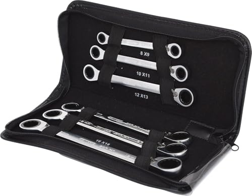 KS Tools 503.4580 GEARplus Doppel-Ratschenringschlüssel-Satz,umschaltbar,6-tlg