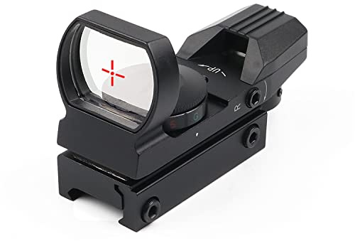 KINGSCOPE Red Dot Scope 4 Reticles Reflex Sight for Airsoft Shooting Sport with 20/22mm Weaver Picatinny Rail Mount