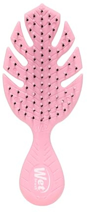 WetBrush Go Green Mini Detangler Hairbrush Travel Sized UltraSoft Intelliflex Bristles Minimizes Pain Pink