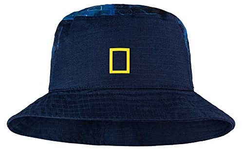Buff Sun Bucket Hat svart/Oliv 2022 huvudbonad, Hak blå, S/M