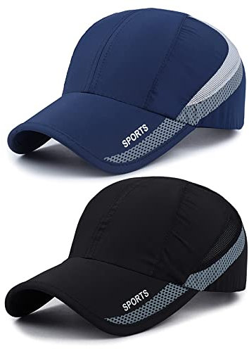 TAGVO Sports Mesh Baseball Cap, Verstellbar Baseballkappe Baumwolle Baseball Cap Herren Damen, Outdoor wasserdichte Schnell Trocknend Sportmütze Baseballkappe mit verstellbarem Schnallenverschluss