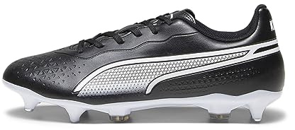 PUMA King Match Mxsg, Soccer Shoe Unisex - Adulto, Puma Black Puma White, 39 EU