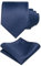 JEMYGINS Herren Krawatte mit Matte Oberfläche inklusive Einstecktuch Set in verschiedenen Farben Navy blau