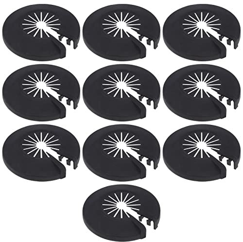 YINETTECH 10 Piezas Cubierta Decorativa Tubería Reemplazo Collares de Tubería Plástico Escudo Radiador Tapa Tubería Radiador Accesorios para Tuberías Calefacción 8-29 mm Tuberías Agua Negro