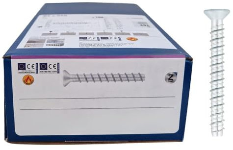 BATIFIX Betonschraube Schraubanker aus verzinktem Stahl Senkkopf TORX-Antrieb mit ETA Zulassung Option 1 für gerissenen und ungerissenen Beton (10, Ø5 x 100)