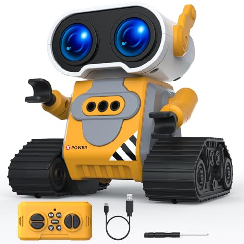 Yerloa Juguete Robot para Niños Niñas Regalo, Robot con Control Remoto Auto-Demo, Control por Gestos y Modo de Ojos Multicolores, Baile RC Robot para 3 4 5 6 7 8 Años