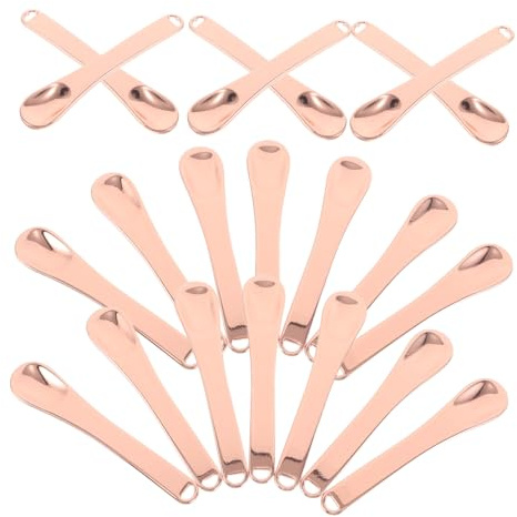 WOONEKY 20piezas Cuchara De De Metal Para Cremas Faciales Reutilizables Aplicador De Cuidado Para Facial