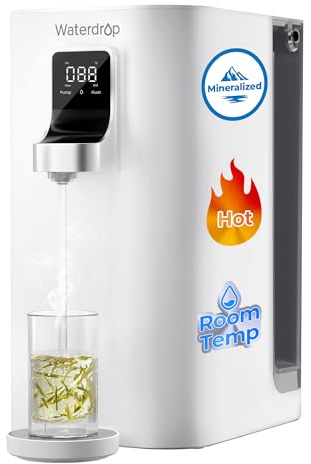[Minerales] Waterdrop K19-HG Sistema de Filtro de Ósmosis Inversa para Encimera, Dispensador de Agua Caliente Instantánea, Portátil, Sin Instalación, 4 Temperaturas, Reducción TDS, 7 Etapas