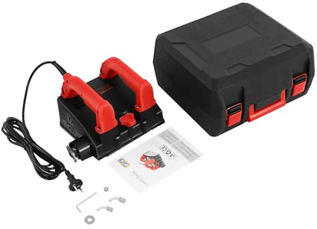 Piallatrice da parete e fresa per calcestruzzo, 1200 W, elettrica – Fresa per ristrutturazione con profondità di lavoro regolabile, 3000 giri/min, fresa per intonaco, fresa per muri, con 26 lame per