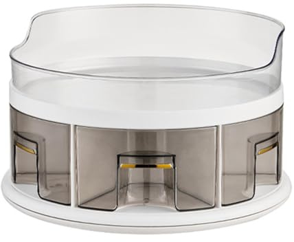 Estante giratorio de 360 grados para especias – Soporte de condimentos de doble capa para encimera de cocina, almacenamiento de botellas de despensa, carrusel de especias ajustable, accesorio de