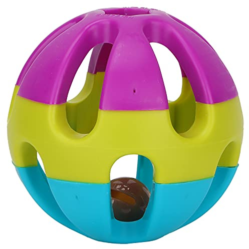 PODSJD Balle Interactive pour Chat en Plastique Non Toxique, diamètre 7,5 cm avec grelot - Stimule l’Instinct de Chasse, favorise l’Exercice et Le Jeu pour Chats et Petits Animaux