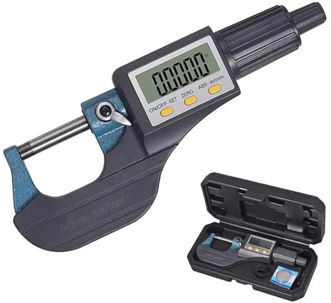 Micrómetro digital exterior de 0-25/25-50/50-75/100 mm, micrómetro electrónico, calibrador digital de 0,001 mm Lecturas precisas(75-100mm)