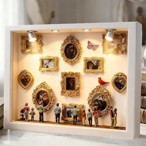 Mini Scatola Con Silhouette Da Museo Fai Da Te – Mini Scatola Fai Da Te Con Museale, Kit Cornice Per Scatolas Delle Con Cornici E Figurine Dorate