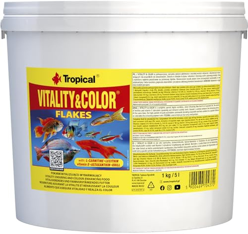 Vitality&Color 5L / 1kg - Alimento Que asegura vitalidad y realza el Color de Todos los Peces Ornamentales